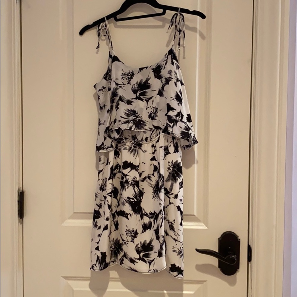 Parker black & white floral dress